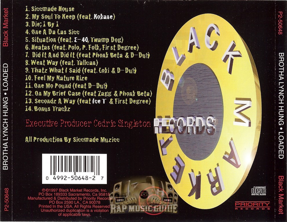 Brotha Lynch Hung Loaded 1st Press. CD Rap Music Guide